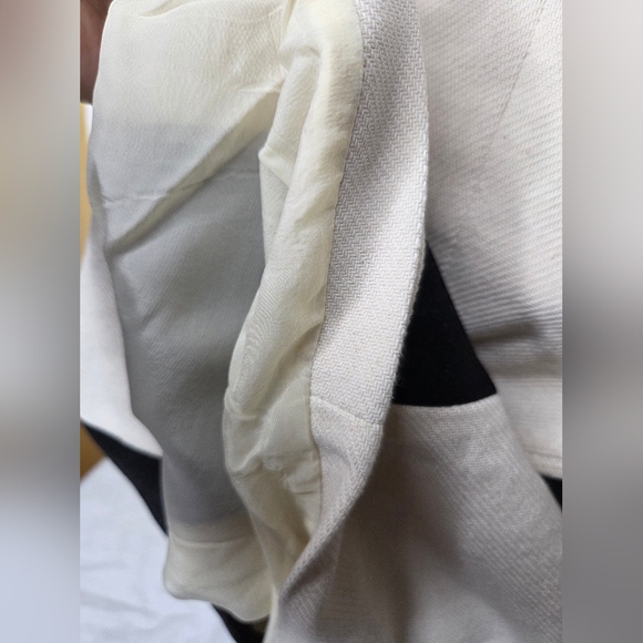 Piazza Sempione Size 44 Elegant Ivory/BlackTextured Strapless Dress - Picture 9 of 11